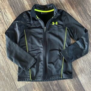 Under Armour black boys jacket size 7 zip up sweatshirt